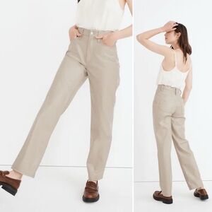 Madewell Perfect Vintage Jeans Faux‎ Leather 29 neutral beige pants